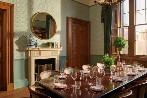 Private Dining & Events in Edinburgh - Gleneagles Townhouse Gleneagles Townhouse, Club Decor, Stair Landing, Master Room, Pink Chair, Private Dining Room, Hotel Interiors, Private Club, Hotel Guest