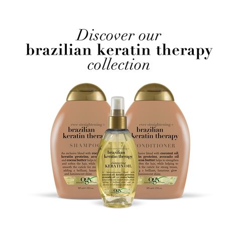 Ogx Brazilian Keratin, Brazilian Keratin Therapy, Poster Design Tutorials, Brazilian Keratin, Hair Help, Aloe Leaf, Theobroma Cacao, Flat Iron, Fashion Girl