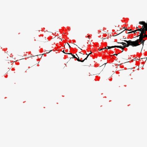 winter,ink,chinese style,antiquity,beautiful,red plum,dongmei,plum element,beautiful,branch,illustration Red Branches, Branch Illustration, Red Cherry Blossom, Poster Template Design, Cherry Blossom Branch, Red Blossoms, Blue Background Images, Red Plum, Blossom Tattoo