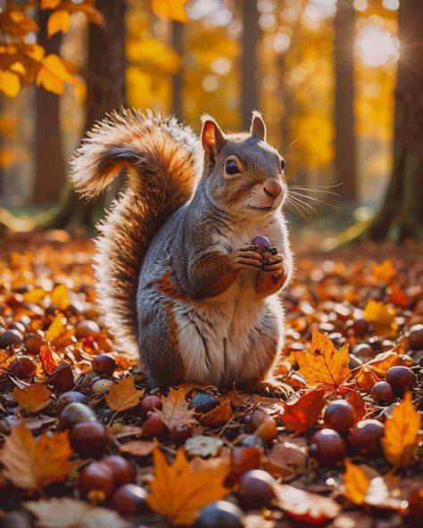 Squirrel Pics, Squirrel Tattoo, Squirrel Pictures, Autumn Animals, Ready For Autumn, Squirrel Art, Cutee Animals, Wild Animals Pictures, Woodland Critters