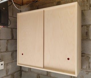 Sliding Door Storage Cabinet : 8 Steps (with Pictures) - Instructables Sliding Cabinet Door, Sliding Door Cabinet, Kitchen Cabinets Sliding Doors, Diy Wall Cabinet, Sliding Cupboard, Diy Sliding Door, Sliding Cabinet Doors, Small Storage Boxes, Diy Storage Cabinets