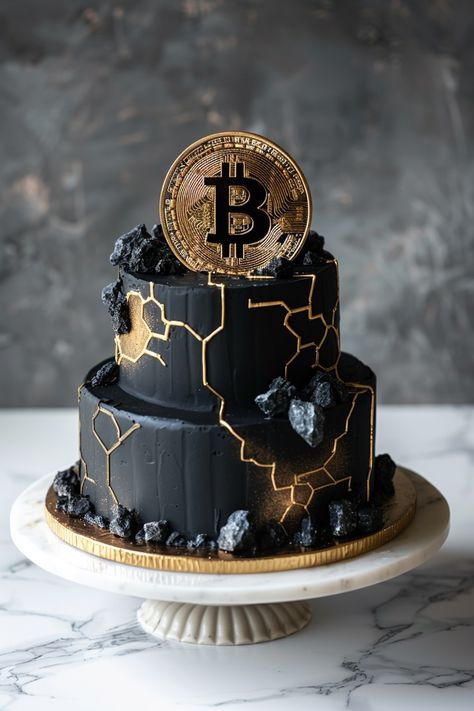 Bitcoin Birthday Cakes for Men: Find the Perfect Design Modern Cake Designs For Men, Modern Birthday Cakes For Men, Cake Design For Men, Modern Birthday Cakes, Birthday Cake Decorating Ideas, Bitcoin Logo, Modern Cakes, Cake Decorating Ideas, Birthday Cakes For Men