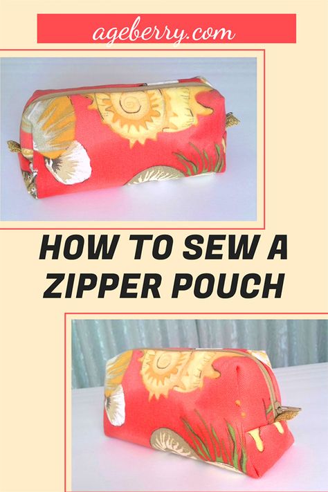 In this sewing tutorial, I'll show you how to make a lined zipper pouch using a serger. The serger will do all the work of sewing the seams and finishing the raw edges in one step, so it's quick and easy to sew up. When you're finished sewing, you'll have a cute and practical zipper pouch that's perfect for carrying small items like cosmetics or sewing notions. Sewing Project Patterns, Serger Sewing Projects, Sewing Projects Simple, Basic Sewing Projects, Sewing Ideas For Beginners, Dress Patterns Sewing, Sewing Patterns Tops, Lined Zipper Pouch, How To Sew Clothes