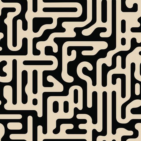 Milo Maze Wallpaper Maze Wallpaper, Black And White Palette, Maze Design, White Palette, Contemporary Graphic, Paint Color Palettes, Pattern Repeat, Geometric Wallpaper, Painted Paper