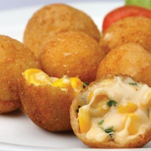 Cheese Corn Balls Cheese Corn Balls, Corn Balls Recipe, Cheese Corn Balls Recipe, Friendsgiving Recipes Appetizers, Corn Balls, Pilsbury Recipes, Potato Breakfast Recipes, Weekend Recipes, Cheese Corn