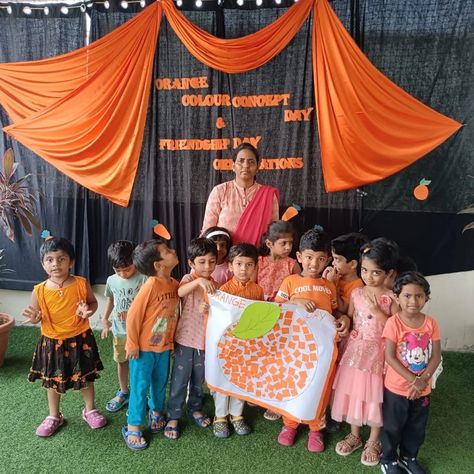 Orange Colour Day Activities For Kids, Orange Day Activity For Kids, Orange Craft, Orange Colour, Color Crafts, Group Activities, Color Activities, Craft Work, Preschool Crafts