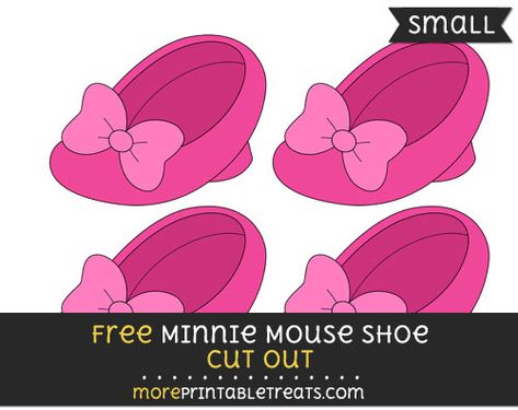 Free Minnie Mouse Shoe Cut Out - Small Size Printable Minnie Mouse Cricut Ideas, Minnie Mouse Template, Minnie Mouse Printables, Minnie Mouse Shoes, Balloons Ideas, Minnie Mouse Images, Minnie Mouse Theme, Animal Templates, Mickey Mouse Birthday Party