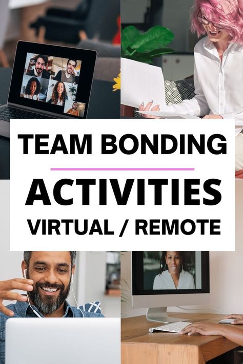 Virtual Team Building Games For Work, Work Team Building Activities Virtual, Team Building Remote Teams, Virtual Team Activities For Work, Virtual Team Building Activities For Work, Team Engagement Activities Virtual, Work From Home Team Building Activities, Virtual Team Meeting Ideas, Team Meetings Ideas