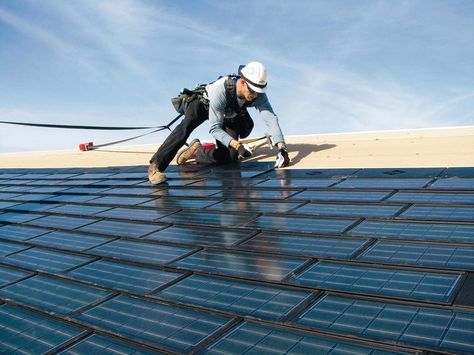 To be Solar, or not to be? Part 2: What solar panels should I choose? Solar Roof Shingles, Solar Power For Home, Solar Shingles, Best Roofing, Solar Roof Tiles, Eco Homes, Solar Energy Panels, Commercial Roofing, Roofing Company