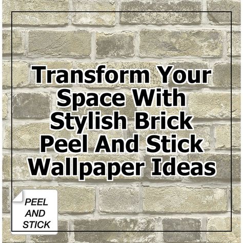 Discover how to elevate your home decor with brick peel and stick wallpaper. This versatile and stylish option allows you to achieve the trendy brick look without the hassle of traditional wallpaper. Our guide showcases creative ideas for using brick peel and stick wallpaper in various spaces, from cozy living rooms to chic kitchens. Transform your space effortlessly and add a touch of urban charm to your interiors with these inspiring tips. Brick Wallpaper Living Room Ideas, Peel And Stick Brick Wallpaper, Wallpaper Living Room Ideas, Stick Wallpaper Ideas, Peel And Stick Wallpaper Ideas, Peel And Stick Brick, Brick Peel And Stick Wallpaper, Brick Wallpaper Living Room, Faux Brick Wallpaper