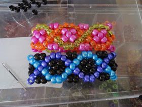 Ooh Piece of Kandi:  How to Make: DNA xbase Kandi Tutorial Cuffs, Kandi Cuff Patterns Templates, Xbase Cuff, Kandi Cuff Tutorial, Rave Pictures, Kandi Cuff Patterns, Pony Bead Projects, Cuff Pattern, Kandi Inspo