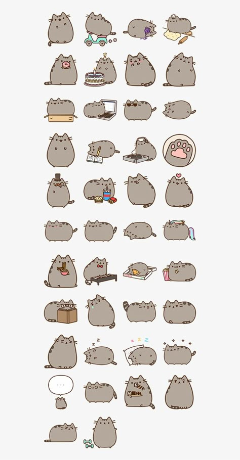 Pusheen Stickers, Pusheen Cute, Png Free Download, Cute Cat Drawing, Pusheen Cat, Paint And Sip, Kawaii Stickers, Pusheen, Cute Cars