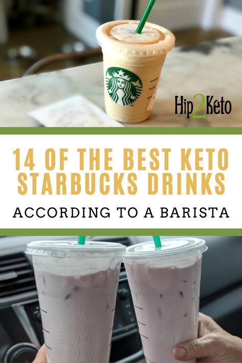 If you're on a sugar free diet and headed to Starbucks, here are 14 of the best keto drinks at Starbucks according to a barista. These sugar free Starbucks drinks are just as good as the regular ones! Keto Starbucks Tea Drinks, Keto White Mocha Starbucks, Low Carb Drinks At Starbucks, Starbucks After Vsg, Family Low Carb Meals, Low Carb Starbucks Drinks Coffee, Keto Caramel Macchiato Starbucks, Zero Carb Starbucks Drinks, Thm Starbucks Drinks