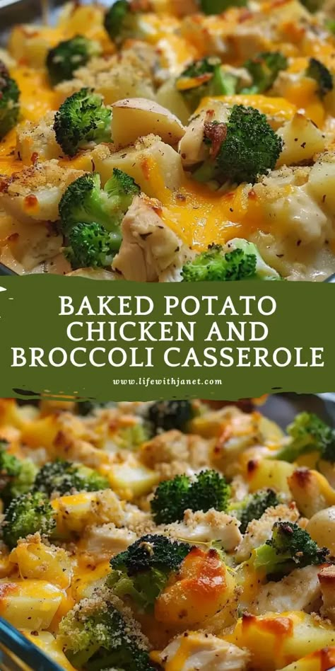 Baked Potato Chicken Broccoli Casserole Dinner Recipe Potatoes, Chicken Broccoli And Potatoes One Pan, Cheesy Chicken Broccoli Potato Casserole, Canned Chicken Broccoli Casserole, Chicken Potato Bake Healthy, Casserole Pot Recipes, Chicken Potatoes Broccoli Bake, Chicken And Broccoli And Potatoes, Casserole Dishes With Chicken