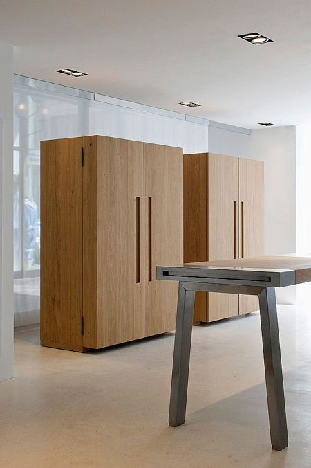 B2 by Bulthaup | Dezeen Bulthaup Kitchen, Kitchen Workshop, Appliance Cabinet, Luxe Interiors, Wood Interiors, Steel Furniture, Clever Design, Interior Furniture, Home Decor Furniture