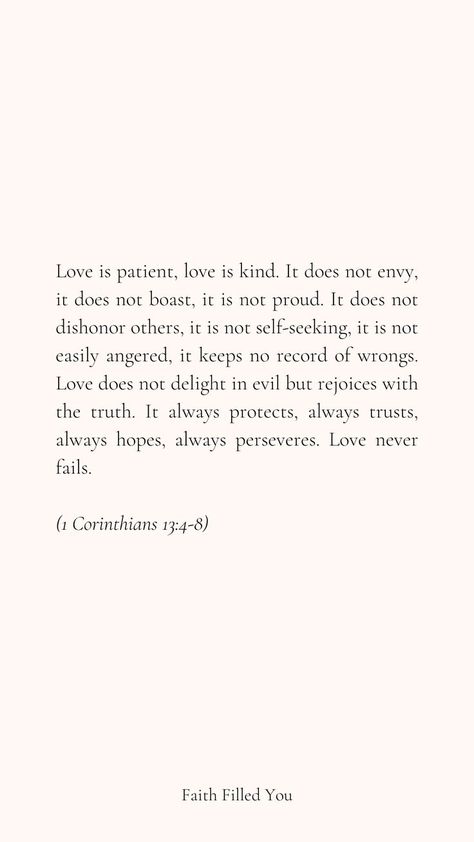 scripture about love Corinthians Bible, Quotes Bible Verses, Healing Bible Verses, Healing Verses, Love Scriptures, Love Is Patient Love Is Kind, Verses About Love, Bible Verse Background, Bible Verses About Love