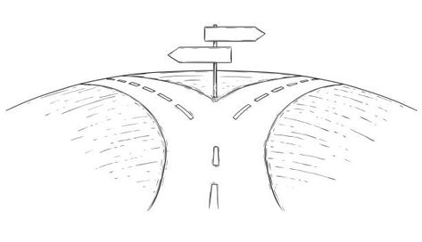 Crossroad Sign, Road Drawing, Sign Drawing, Diy Motorcycle, Empty Road, Fork In The Road, Health Book, Arrow Sign, Arrow Signs