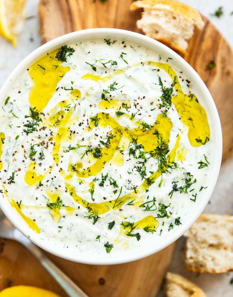 Tzatziki Recipe, Tzatziki Sauce Recipe, Mediterranean Diet Recipes Dinners, Tzatziki Recipes, Tzatziki Sauce, Greek Dishes, Mediterranean Diet Recipes, Greek Recipes, Mediterranean Recipes