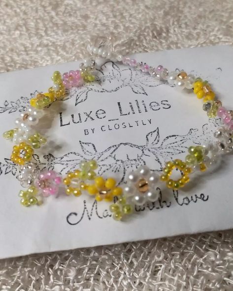 Customised yellow white pink bracelets fpr woman and little girls #customisedjewellery #gelang #gelangcouple #braceletshandmade #explorepage Van Gogh Drawings, Pink Bracelets, Small Bead Bracelet, Beads Design, Yellow Bracelet, Beads Bracelets, Pink Bracelet, Bead Designs, Diy Beads