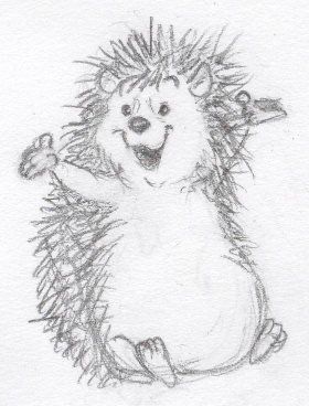 Maus Illustration, Hedgehog Drawing, Hedgehog Illustration, A Hedgehog, Hedgehog Art, Cartoon Sketches, Illustration Style, Pinturas Disney, Cute Animal Drawings