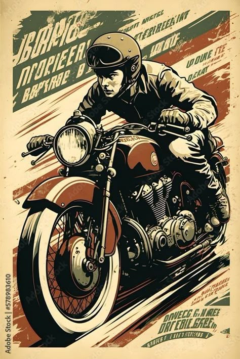 Vintage Motorcycle Art, Motorcycle Art Painting, Мотоциклы Harley Davidson, Arte Pin Up, Motorcycle Artwork, Motorcycle Drawing, Motorcycle Illustration, Bike Illustration, Vintage Motorcycle Posters