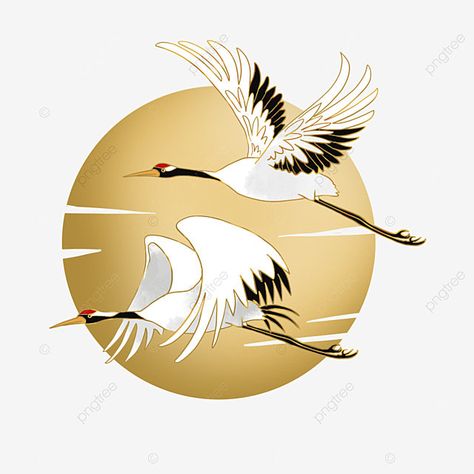 White Crane Painting, Good Earth Prints, Crane Drawing, Gold Art Painting, White Png, Pen Art Drawings, Crane Bird, Art Painting Gallery, Textured Canvas Art