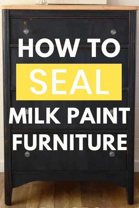 The best ways to seal milk painted furniture for a durable finish! Milk paint can be very durable if you seal it right! Learn the fastest, and more durable option out there for your milk painted furniture! General Finishes Milk Paint Colors, Milk Painting, Annie Sloan Furniture, Diy Kitchen Cabinets Makeover, Refurbishing Furniture, Milk Paint Furniture, Milk Paint Colors, Real Milk Paint, Cabinets Makeover