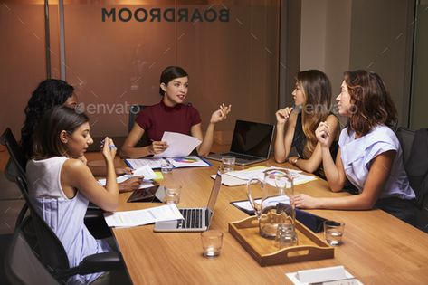 Businesswomen at an evening meeting in a boardroom by monkeybusiness. Businesswomen at an evening meeting in a boardroom #Affiliate #evening, #Businesswomen, #meeting, #monkeybusiness Boardroom Photoshoot, Entrepreneur Meeting, Meeting Photoshoot, Business Logo Inspiration, Conference Meeting, Corporate Women, Floral Invitations Template, Business Photoshoot, Life Vision Board