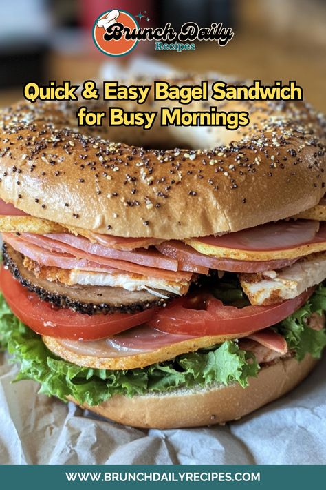 Get your brunch fix in just 5 minutes with this delicious breakfast bagel sandwich. Creamy, cheesy, and perfect for on-the-go! What’s your favorite bagel combo? #BrunchIdeas #BagelRecipes #QuickBrunch Breakfast Bagel Sandwich, Quick Brunch, Bagel Breakfast Sandwich, Breakfast Bagel, Bagel Sandwich, Egg Dish, Delicious Breakfast, Weekend Brunch, Daily Meals