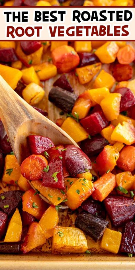 Oven Roasted Root Vegetables, Roasted Fall Vegetables, Root Vegetables Recipes, Roasted Root Veggies, Breakfast Easy, Vegetable Medley, Root Veggies, Roasted Root Vegetables, Recipes Indian