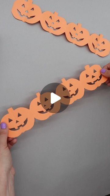 Pumpkin Garland Diy, Garland Template, Pumpkin Garland, Garland Diy, Instagram Diy, Diy Pumpkin, Diy Garland, Paper Garland, October 5