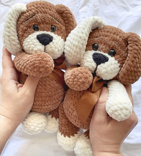 Amigurumi Plush Teddy Dog Crochet PDF Free Pattern - Amigurumi Crochet Dog Patterns, Crochet Toys Free, Easy Crochet Animals, Crochet Teddy Bear Pattern, Pola Amigurumi, Crochet Animals Free Patterns, Crochet Teddy Bear, Crochet Amigurumi Free, Crochet Teddy