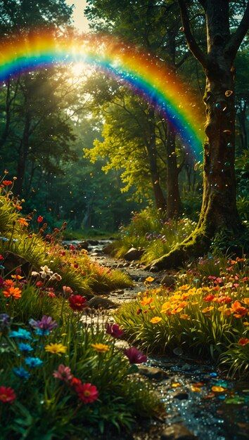 Rainbow Images Nature, Rainbow Images, Sunny Garden, Colored Pictures, Forest Illustration, Beautiful Art Pictures, Pretty Pics, One With Nature, Picture Illustration