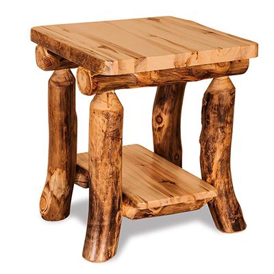 Incorporate log furniture to your home for a cozy cabin feel that is all your own. Log End Tables, Log Table, Rustic Log Furniture, Rustic End Tables, Aspen Wood, Living Room Essentials, Log Furniture, Amish Furniture, Chair Side Table