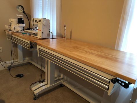 Adjustable Height Work Table, Sewing Desk, Work Table, Work Surface, Tool Storage, Corner Desk, Standing Desk, Home Depot, The Home Depot