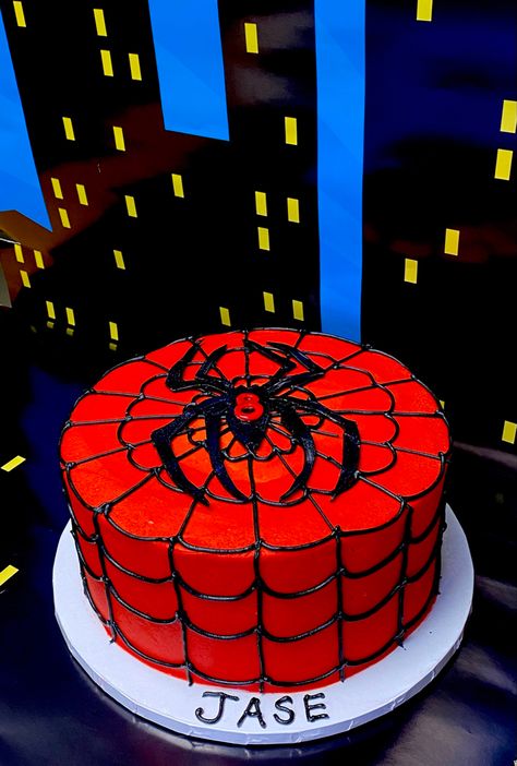 Red And Black Birthday Cake, Spider Man Birthday Cake, 26 Birthday Cake, Moose Cake, Man Cakes, Spider Man Birthday, Vanilla Bean Buttercream, Spiderman Birthday Cake, 10 Birthday Cake