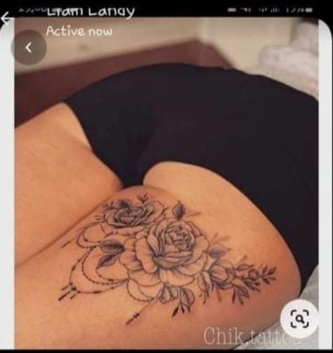 Steve Tattoo, Bum Tattoo Women, Bum Tattoo, Floral Thigh Tattoos, Dragon Tattoo For Women, Hip Tattoos Women, Disney Tattoo, Leg Tattoos Women, Stylist Tattoos