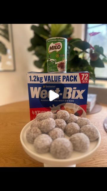 Sarah Melbourne IVF SMBC on Instagram: "Milo Weet-Bix balls? Yes please! 

Super easy to make and using only 4 ingredients 

- 10 weetbix 
- 1/4 cup of Milo 
- 395g sweetened condensed milk 
- 1 cup of dedicated coconut plus extra for rolling 

1. Blitz weetbix 
2. Combine all ingredients 
3. Roll into balls and cover in coconut 
I choose to firm them up in the fridge and next time will add apricots

Recipe from @woolworths_au 

#melbournemums #snackideas #kidslunch #kidslunchboxideas #milo #weetbix #kidssnacks #blissballs #aussiemum #aussiemums #melbmum #afternoonsnack #foodie #melbfoodie #aussiefoodie #australianmums #schoollunchboxideas #snacks #weetbixrecipe #milorecipes #melbournemums #melbournemum #melbournekids #aussiekids #australiankids" Apricot Recipes, Bliss Balls, School Lunch Box, Kids Lunchbox, Sweetened Condensed Milk, Kids Snacks, Afternoon Snacks, Kids Lunch, Condensed Milk