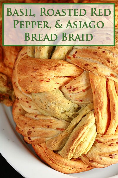 Roasted Red Pepper Bread, Red Pepper Bread, Bread Braid, Asiago Bread, Pepper Bread, Pesto Bread, Yummy Bread, Star Bread, Artisan Bread Recipes