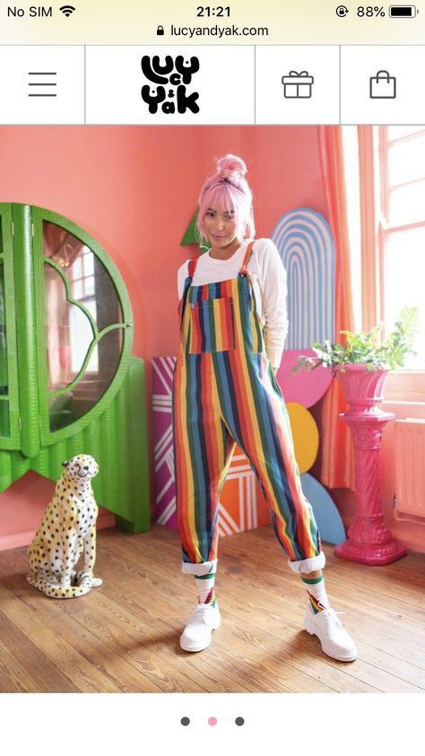 Overalls Outfit, Pocket Jumpsuit, Cheap Pants, Rainbow Outfit, Rainbow Fashion, Pride Outfit, Overalls Women, Color Stripes, Style Board