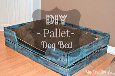 ...: DIY Pallet Dog Bed: Tutorial Dog Bed Diy, Pallet Dog Bed, Pet Tricks, Wood Pallet Crafts, Wood Dog Bed, Jolly Ranchers Candy, Pallet Dog Beds, Pallets Diy, Diy Dog Bed