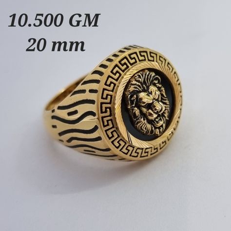 Lion Rings For Men Gold, Gents Gold Ring, Mens Bracelet Gold Jewelry, Tiger Ring, Mens Ring Designs, Rajputi Jewellery, Rings Men, Golden Rings, Gents Ring