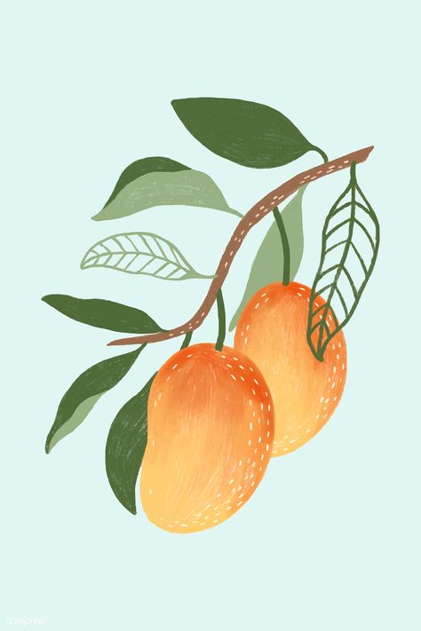 Mango Vector, Orange Illustration, Pineapple Wallpaper, Pomegranate Design, Fruit Market, Peach Wallpaper, Pattern Design Inspiration, Illustration Procreate, Pineapple Design