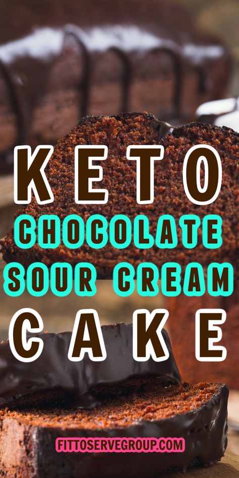 Chocolate Sour Cream Pound Cake, Chocolate Sour Cream Cake, Chocolate Yogurt Cake, Gluten Free Pound Cake, Sour Cream Desserts, Sour Cream Chocolate Cake, Keto Cakes, Keto Baking, Keto Chocolate Cake