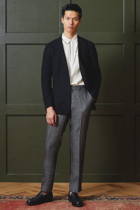 Grey Blazer Men Outfit, Gray Blazer Outfit Mens, Gray Blazer Men, Blazer Men Outfit, Penny Loafers Outfit, Black Loafers Outfit, Grey Jeans Outfit, Loafers Men Outfit, Grey Pants Outfit