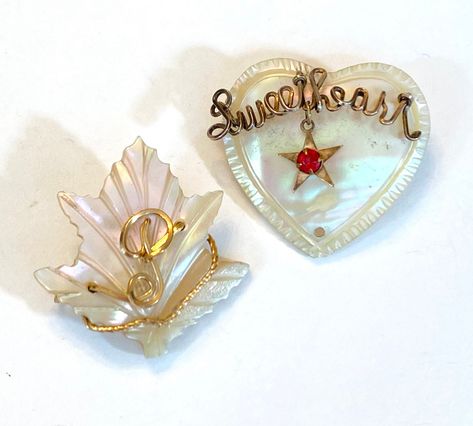 Jewelry Vault, Pearl Pins, W Monogram, Magnified Images, Sweetheart Jewelry, Pearl Pin, Stick Pins, Vintage Heart, Flower Pins