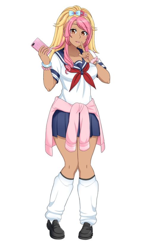 Yandere Simulator Fan Art, Yendere Simulator, Yandere Simulator Characters, Yandere Characters, Mandela Art, Yandere Simulator, I Have No Friends, Character Drawing, Funny Images