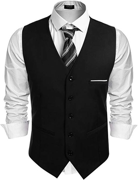 Best Formal Dress For Men Black, Mens Waistcoat Outfits, Business Clothes Man, Suits Vest Men, Black Suit Vest Men, Men Outfit Design, Vest And Tie Outfit Men, Vest Formal Outfit Men, Tuxedo Vest Mens