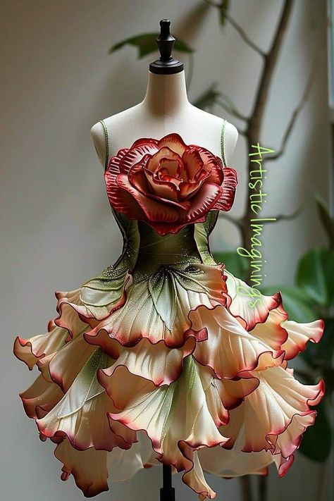 Flower Dress Design, Pretty Halloween, Fairy Clothes, Fantasy Dresses, Fashion Drawing Dresses, Fashion Illustration Dresses, Fantasy Gowns, Fairy Costume, Gala Dresses