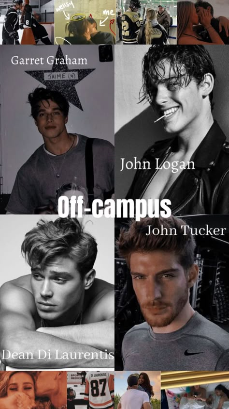 Dean Heyward-di Laurentis Off Campus, Off Campus Books, John Logan Off Campus, Logan Off Campus, Off Campus Fanart, John Tucker Off Campus, Off Campus Series, Campus Aesthetic, John Tucker